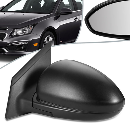 RETROVISOR MIRROR - OEM - 11-15 CHEVY CRUZE - POWERED - FOLDING - TEXTURED - BLACK - LEFT