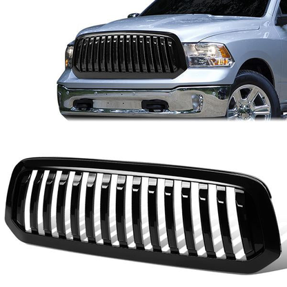 PARRILLA GRILLE - 13-18 DODGE RAM 1500 / 2019 DODGE RAM 1500 CLASSIC - DOES NOT FIT REBEL MODELS - VERTICAL FENCE STYLE - BLACK