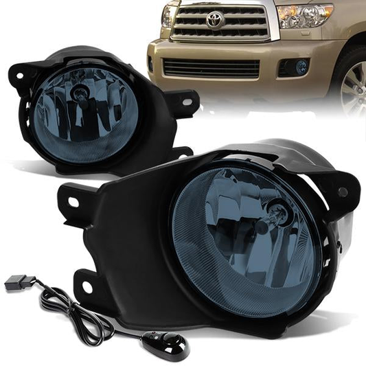 FAROS DE NIEBLA 08-17 TOYOTA SEQUOIA - WITH SWITCH - H10 BULB - SMOKE