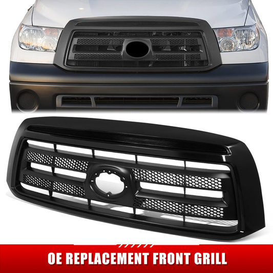 PARRILLA GRILLE - TY TUNDR '07-'13/ GRILLE ASS'Y 10-13/ MAT-BLACK W/BLACK MLDG/ (W/O ROCK W/O SPORT PKG)/ (W/CHROME BUMPER)(SR5)