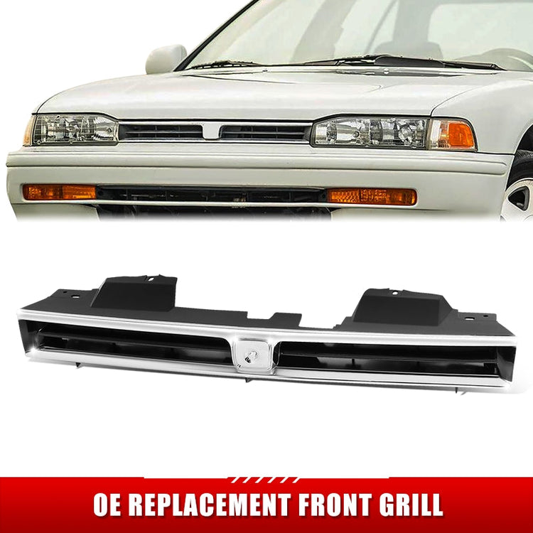 PARRILLA GRILLE - HD ACORD 90-93/ GRILLE ASS'Y 92-93/ CHROME/ BLACK/ (W/UPPER/LOWER  MOULDING)//PARTS.NO,HO1200120//OEM NO,75101SM4901-PFM