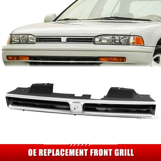 PARRILLA GRILLE - HD ACORD 90-93/ GRILLE ASS'Y 92-93/ CHROME/ BLACK/ (W/UPPER/LOWER  MOULDING)//PARTS.NO,HO1200120//OEM NO,75101SM4901-PFM