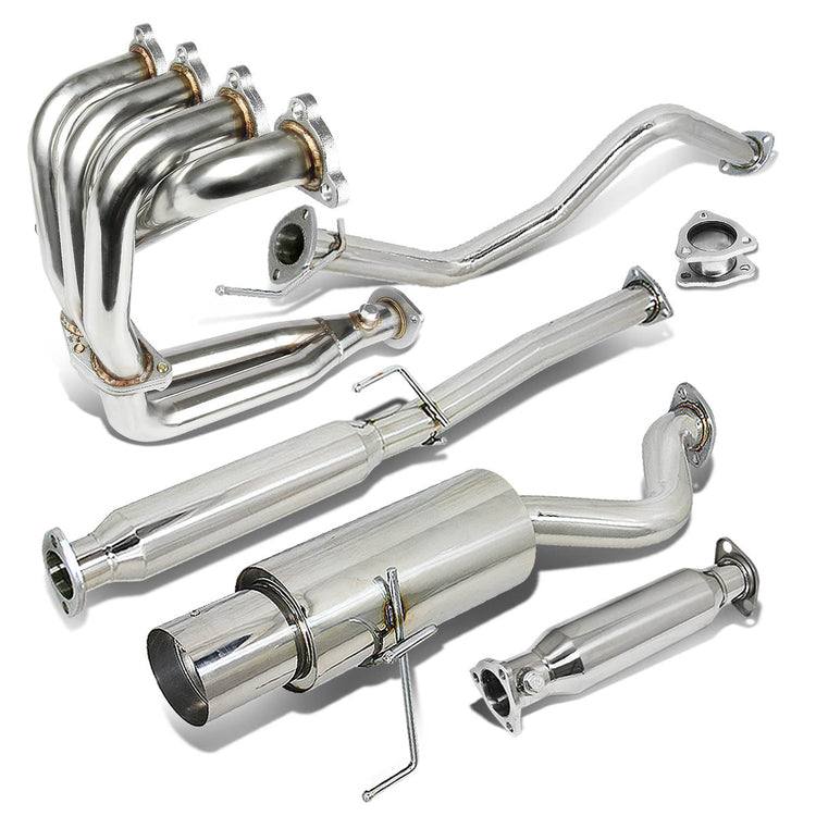 TUBERIA CATBACK CATBACK - 96-00 HONDA CIVIC 3-DOOR - COMBO - SINGLE TIP - STAINLESS STEEL