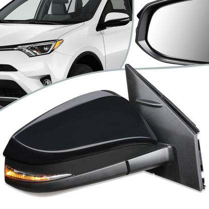 RETROVISOR MIRROR - OEM - 13-15 TOYOTA RAV4 - POWERED - HEATED - TEXTURED - RIGHT - BLACK