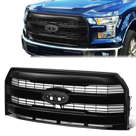 PARRILLA GRILLE - 15-17 FORD F-150 - 3-BAR STYLE - MATTE BLACK