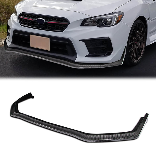 LIP FRONTAL 15-21 SUBARU WRX STI SEDAN - REQUIRES DRILLING BUMPER FOR INSTALLATION - 3PC - CARBON FIBER LOOK