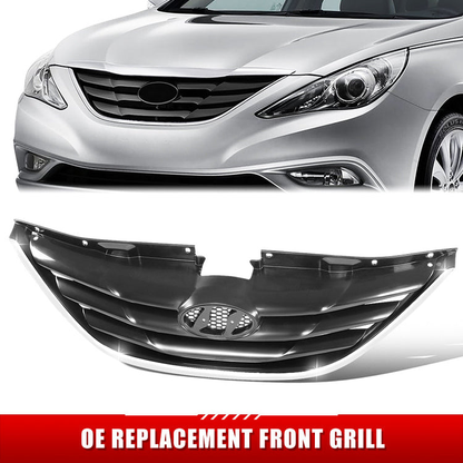 PARRILLA GRILLE - HY SONATA '11-'14/ GRILLE ASS'Y 11-13/ MAT-BLACK W/CHROME MOULDING//PARTS.NO,HY1200162//OEM NO,863503S000