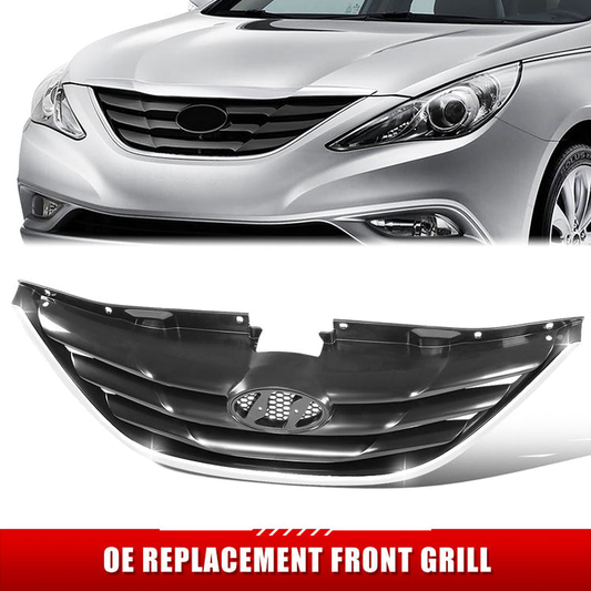 PARRILLA GRILLE - HY SONATA '11-'14/ GRILLE ASS'Y 11-13/ MAT-BLACK W/CHROME MOULDING//PARTS.NO,HY1200162//OEM NO,863503S000
