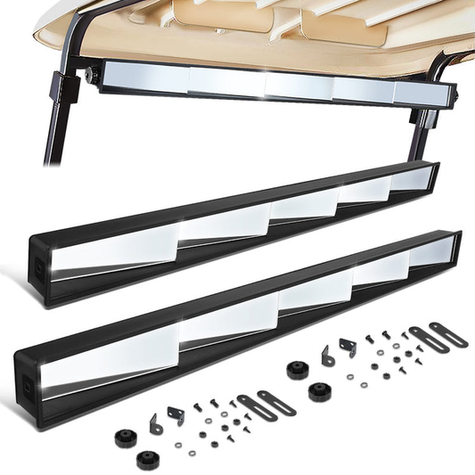 nan GOLF CART MIRRORS - EZGO, CLUB CARS AND YAMAHA GOLF CARTS - ABS PLASTIC / GLASS - TEXTURED BLACK