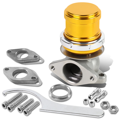 VALVULA DE ALIVIO WASTEGATE - 38MM - CAST STEEL - TALL - V-BAND - 14PSI - GOLD