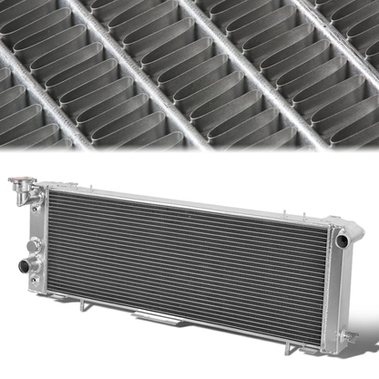 RADIADOR DE ALUMINIO RADIATOR - 3 ROWS - 91-01 JEEP CHEROKEE I6 / 95-00 JEEP CHEROKEE SE SPORT I4 / 91-92 JEEP COMANCHE 4.0L I6