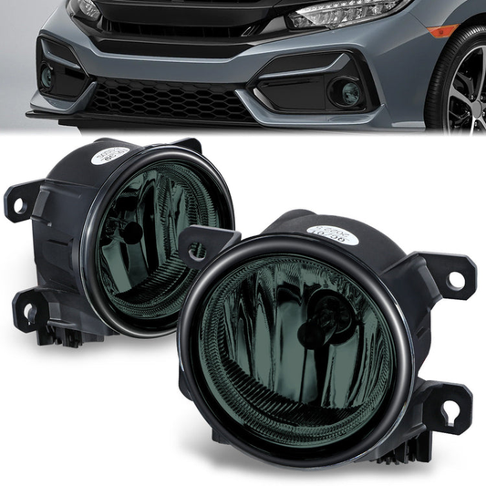 FAROS DE NIEBLA 13-15 HONDA ACCORD / 13-21 HONDA CIVIC / 15-20 HONDA FIT / 19-20 HONDA HR-V - H8 - SMOKED