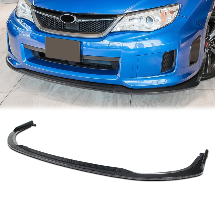 LIP FRONTAL 11-14 SUBARU WRX, WRX STI - REQUIRES DRILLING BUMPER FOR INSTALLATION - 3PC - CARBON FIBER LOOK
