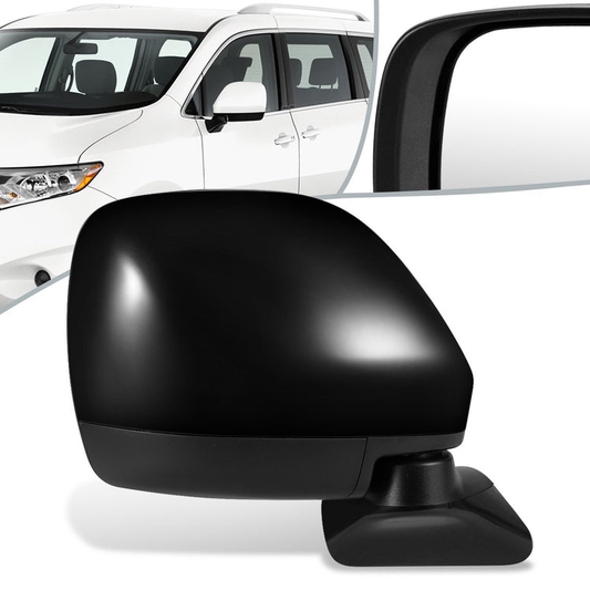 RETROVISOR MIRROR - OEM - 11-17 NISSAN QUEST - POWERED - HEATED - FOLDING - BLACK MATERIAL - RIGHT