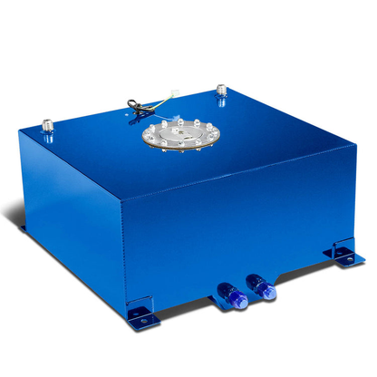 TANQUE DE GASOLINA FUEL CELL - GAS TANK WITH LEVEL SENDER - 15.5 GALLON - ALUMINUM - POLISHED CAP - BLUE