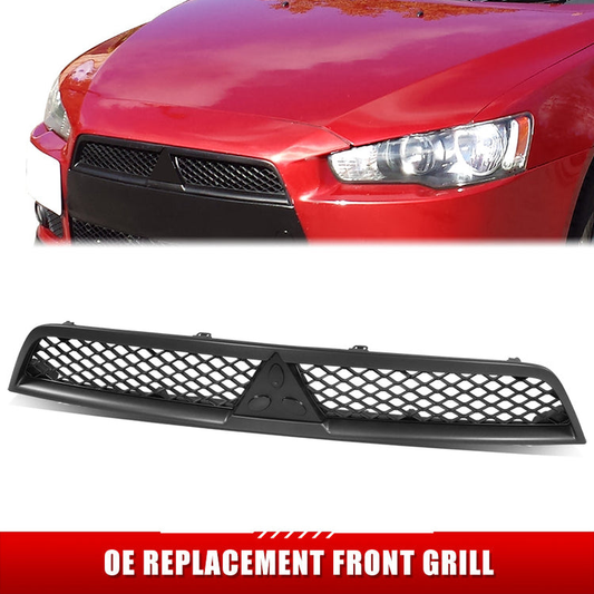 PARRILLA GRILLE - MB LANCR 08-17/ GRILLE ASS'Y 08-15/ MAT-BLACK/ W/SILVER BLACK FRAME//PARTS.NO,MI1200254//OEM NO,7450A095