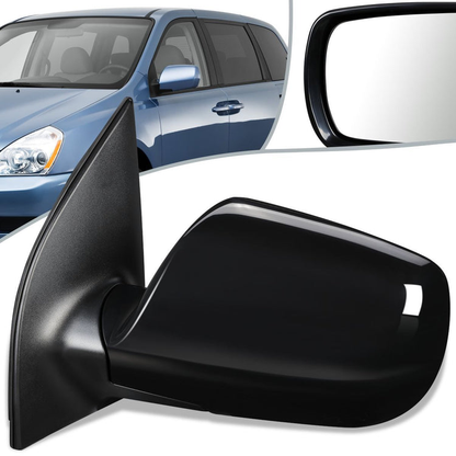 RETROVISOR MIRROR - OEM - 06-09 KIA SEDONA - POWERED - PAINTABLE - BLACK - LEFT