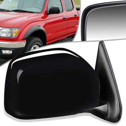 RETROVISOR MIRROR - OEM - 01-04 TOYOTA TACOMA - POWER MIRROR ADJUSTMENT - W/O HEAT - PAINTABLE - DOES NOT FIT S-RUNNER MODELS - BLACK - RIGHT