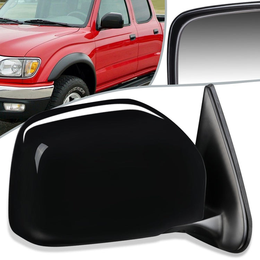 RETROVISOR MIRROR - OEM - 01-04 TOYOTA TACOMA - POWER MIRROR ADJUSTMENT - W/O HEAT - PAINTABLE - DOES NOT FIT S-RUNNER MODELS - BLACK - RIGHT