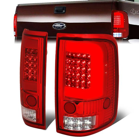 FAROS TRASEROS 04-08 FORD F-150 / LOBO - 3D - LED - RED