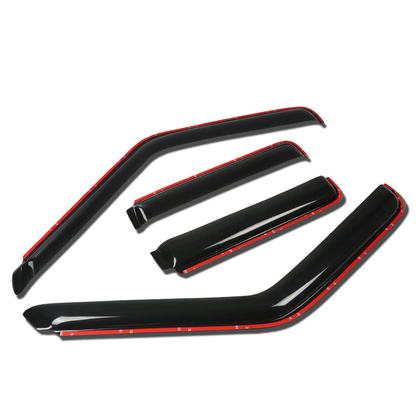 PROTECTOR DE VENTANA WINDOW VISORS - 96-01 OLDSMOBILE BRAVADA / 95-01 GMC JIMMY / 98-01 GMC JIMMY ENVOY / 96-05 CHEVY S10 BLAZER / 99-01 CHEVY S10 TRAILBLAZER - 4PCS - IN-CHANNEL - DARK SMOKE