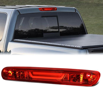 LUZ DE FRENO 07-13 CHEVY SILVERADO 1500, 1500HD, GMC SIERRA 1500, 1500HD / 07-14 SILVERADO 2500, 3500, HD MODELS, GMC SIERRA 2500, 3500, HD MODELS / 09-10 HUMMER H3T - 3D - LED - RED