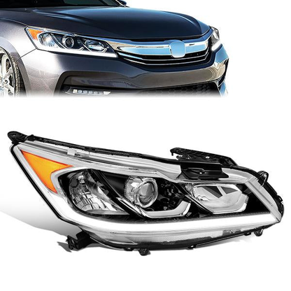 FAROS OE STYLE - 16-17 HONDA ACCORD SEDAN - FITS EX EX-L SE SPORT MODELS W/ HALOGEN HEADLIGHTS & LED DRL - H11 LOW / 9005 HIGH / 7444NA SIGNAL - RIGHT