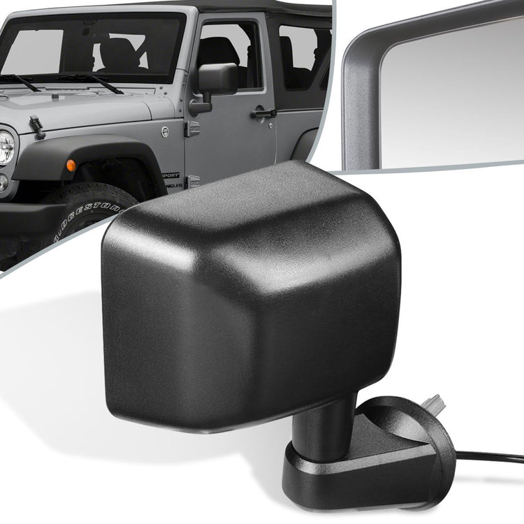 RETROVISOR MIRROR - OEM - 07-13 JEEP WRANGLER - POWERED - HEATED - TEXTURED - BLACK - RIGHT