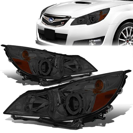 FAROS 10-14 SUBARU OUTBACK, LEGACY - PROJECTOR - 9005 HIGH BEAM / H1 LOW BEAM - SMOKE HOUSING / AMBER CORNER
