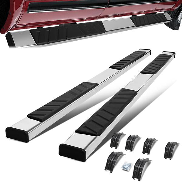 ESTRIBOS 5" - 99-16 FORD F-250, F-350, F-450 - EXTENDED CAB - CHROME / BLACK
