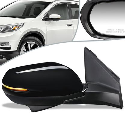 RETROVISOR MIRROR - OEM - 12-14 HONDA CR-V - POWERED - HEATED - W/ SIGNAL LIGHT - W/ CAMERA - FOLDING - BLACK MATERIAL - RIGHT