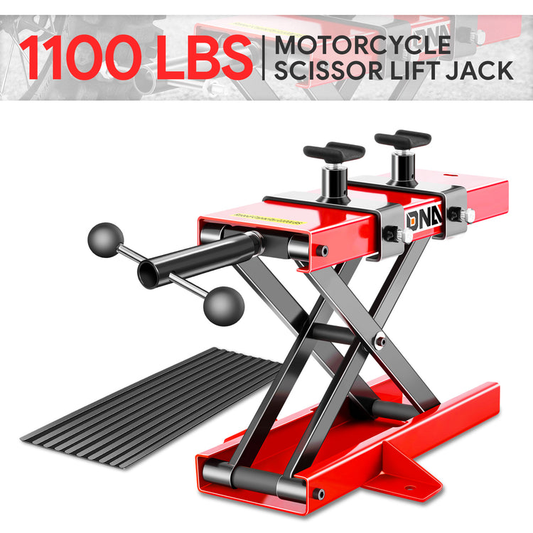 HERRAMIENTAS 1100LBS MINI MOTORCYCLE LIFT 2 IN 1  WITH RUBBER MAT