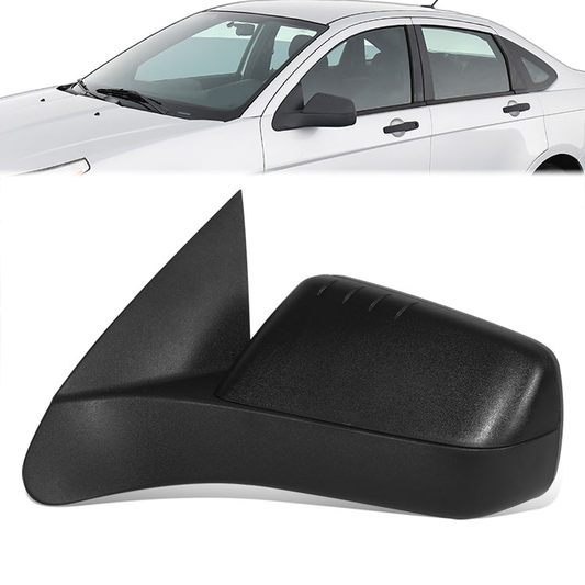 RETROVISOR MIRROR - OE STYLE - FORD FOCUS 08-11 - WITH POWER WITH HEATED GLASS TEXTURE COVER - DRIVER SIDE - PAINT TO MATCH - BLACK