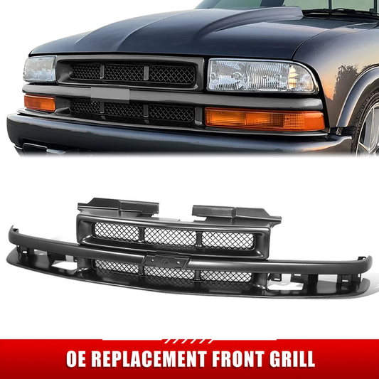 PARRILLA GRILLE - CV S10/SONAMA '94-'97/'98-'04/ S10 GRILLE OE TYPE '98-'04/ MAT-GRAY W/MESH/ (SS/XTREME) S10//PARTS.NO,GM1200426//OEM NO,12474941
