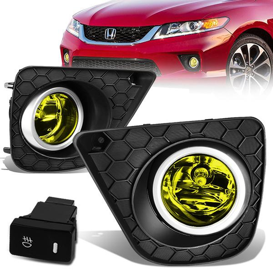 FAROS DE NIEBLA 13-15 HONDA ACCORD COUPE 2-DR - WITH SWITCH, BEZEL - H11 BULB - AMBER