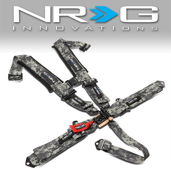 CINTURON RACING 5 POINT - SFI LATCH LINK - CAMO-GY - WITH PAD
