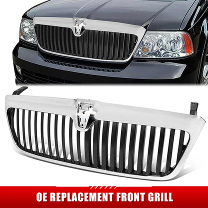 PARRILLA GRILLE - LN NAVITOR '03-'06/ GRILLE ASS'Y/ CHROME/BLACK/ W/O MONOCHROMATIC PKG