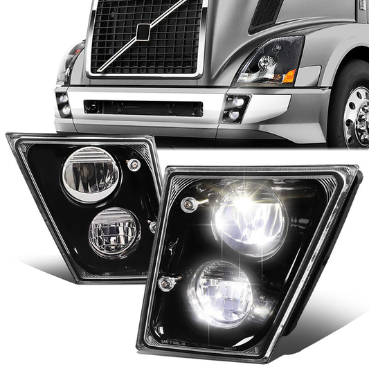 FAROS DE NIEBLA 03-17 VOLVO VN VNL VNM VNX MODEL TRUCKS - LED - BLACK