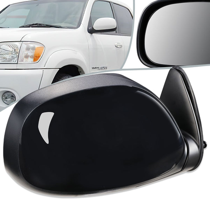 RETROVISOR MIRROR - OEM - 00-06 TOYOTA TUNDRA NON CREW CAB - POWER MIRROR ADJUSTMENT - HEATED - PAINTABLE - BLACK - RIGHT