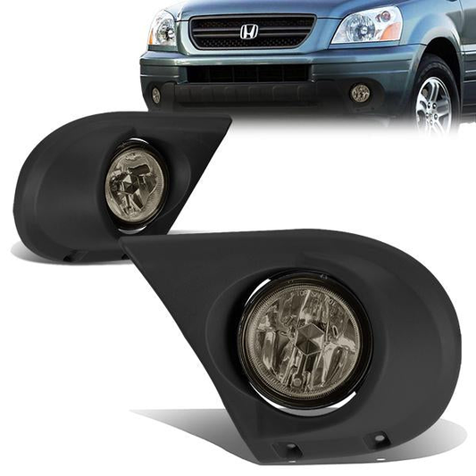 FAROS DE NIEBLA 03-05 HONDA PILOT - WITH BEZEL - H11 BULB - SMOKE