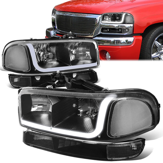 FAROS 99-07 GMC SIERRA 1500 / 01-07 GMC SIERRA 1500HD, SIERRA 2500HD, SIERRA 3500HD / 99-04 GMC SIERRA 2500 / 99-06 GMC YUKON / 00-06 GMC YUKON XL 1500, YUKON XL 2500 / 2001 GMC SIERRA C3 - DOES NOT FIT DENALI TRIMS / FITS 2007 CLASSIC MODELS ONLY - LED