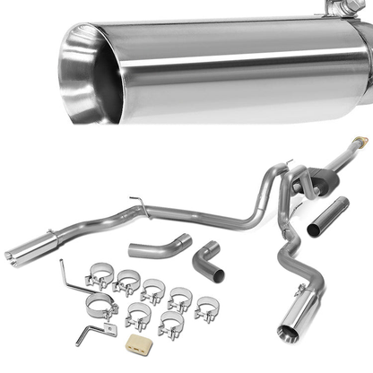 TUBERIA CATBACK CATBACK - 15-20 FORD F-150 2.7L, 3.5L, 5.0L - ALUMINIZED / STAINLESS