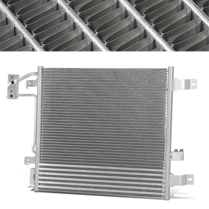 CONDENSADOR JEEP WRANGLER 2007-2011 - FOR AUTOMATIC TRANSMISSION MODEL - ALUMINUM - SILVER