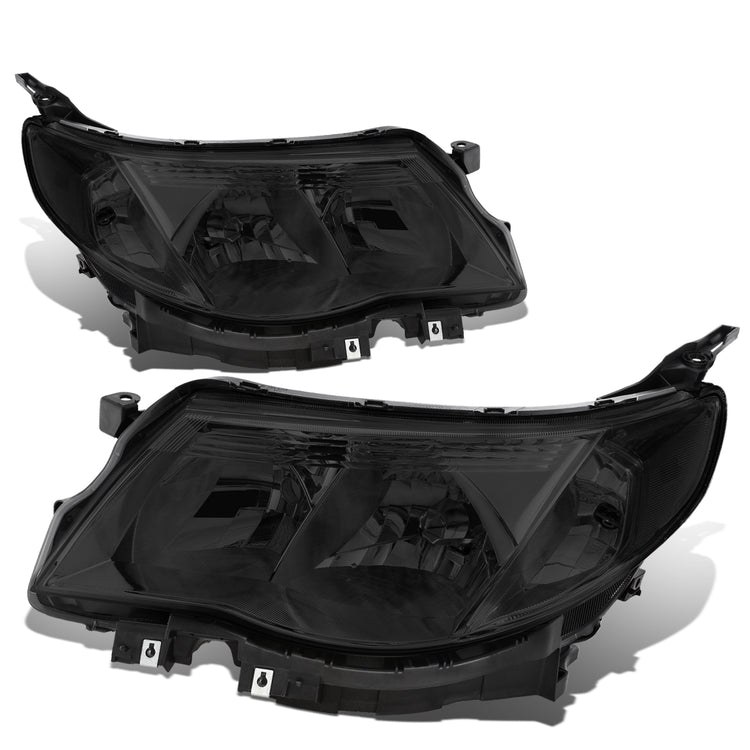 FAROS 09-13 SUBARU FORESTER - FITS MODELS W/ HALOGEN HEADLIGHTS ONLY - 9006 LOW BEAM / 9005 HIGH BEAM - SMOKE HOUSING / CLEAR CORNER