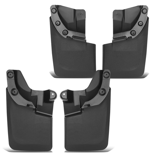 SALPICADERAS MUD GUARD FLAPS - 16-18 TOYOTA TACOMA - 4PCS - MATTE BLACK
