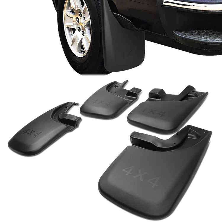 SALPICADERAS MUD GUARD FLAPS - 05-15 TOYOTA TACOMA - 4PCS - MATTE BLACK