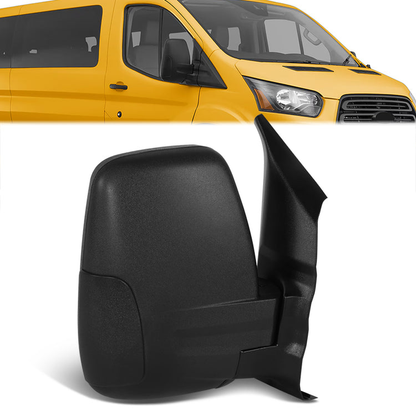 RETROVISOR MIRROR - OE STYLE - FORD TRANSIT 150 18-19 - FORD TRANSIT 250 18-19 - FORD TRANSIT 350 18-19 - WITH POWER SHORT ARM LOW ROOF - PASSENGER SIDE - PAINT TO MATCH - BLACK