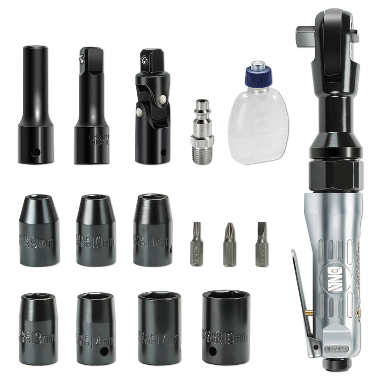 HERRAMIENTAS AIR RATCHET WRENCH KIT - 17 PC 1/2"