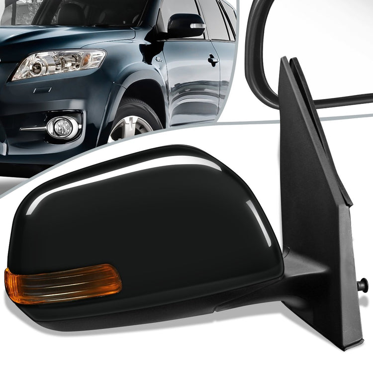 RETROVISOR MIRROR - OEM - 09-12 TOYOTA RAV4 - POWERED - HEATED - PAINTABLE - RIGHT - BLACK