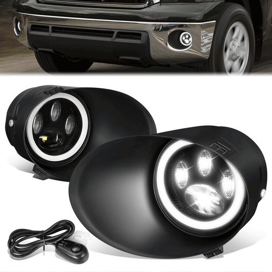 FAROS DE NIEBLA 08-17 TOYOTA SEQUOIA / 04-06 TOYOTA SOLARA / 05-11 TOYOTA TACOMA / 07-13 TOYOTA TUNDRA - FULL LED - CLEAR